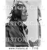 December 13th, 2013: Historical Photo of Sioux Indian Called Flying Hawk 1900 - Black and White by Al