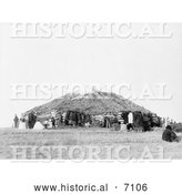 December 13th, 2013: Historical Photo of Sioux Indian Dance House 1911 - Black and White by Al