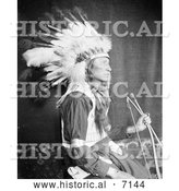 December 13th, 2013: Historical Photo of Sioux Indian Man, Chief Lone Bear 1900 - Black and White by Al