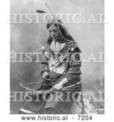 December 13th, 2013: Historical Photo of Sioux Indian Named Bone Necklace 1899 - Black and White by Al