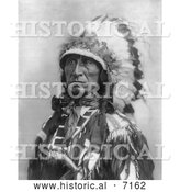 December 13th, 2013: Historical Photo of Sioux Indian Named Lone Bear 1899 - Black and White by Al