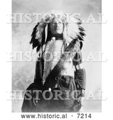 December 13th, 2013: Historical Photo of Sioux Indian Named Plenty Holes 1900 - Black and White by Al
