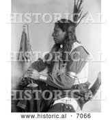 December 13th, 2013: Historical Photo of Sioux Man, Shooting Pieces 1900 - Black and White by Al