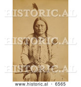 December 14th, 2013: Historical Photo of Sitting Bull with Peace Pipe 1884 - Sepia by Al