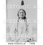 December 13th, 2013: Historical Photo of Sitting Bull with Peace Pipe 1885 - Black and White by Al