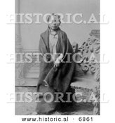 Historical Photo of Sitting Bull’s Son, Crow Foot (Hunkpapa) - Native American Indian - Black and White Version by Al