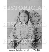 Historical Photo of Standing Holy, Daughter of Sitting Bull 1885 - Black and White by Al
