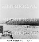 Historical Photo of the USS Utah Battleship Wreckage - Black and White Version by Al