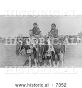 December 13th, 2013: Historical Photo of Two Crow Indian Girls on Horseback 1906 - Black and White by Al