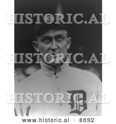 Historical Photo of Ty Cobb, Baseball Player of the Detroit Tigers - Black and White Version by Al