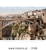 Historical Photochrom of a Bridge, Constantine, Algeria by Al