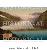 Historical Photochrom of a Glacier in Svartisen, Nordland, Norway by Al