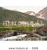Historical Photochrom of a Hotel in Sulden Tyrol, Austria by Al