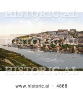 Historical Photochrom of a North East View from Port Isaac, Cornwall, England, United Kingdom by Al