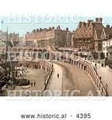 Historical Photochrom of a Tall Ship Docked by the New Road in Ramsgate, Thanet, Kent, England by Al