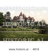 Historical Photochrom of a Waverly Court Building in Camberley, Surrey, England, United Kingdom by Al
