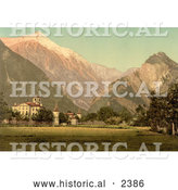Historical Photochrom of Chateau De Werra in Switzerland by Al