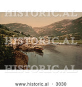 Historical Photochrom of Eide Hardanger, Norway by Al