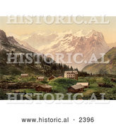 Historical Photochrom of Engstlenalp, Unterwald, Switzerland by Al