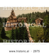 Historical Photochrom of Gols Church by Al