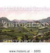 Historical Photochrom of Grapevine Winery Hills in San Paolo, St. Paul’s, Eppan, Tyrol, Austria by Al