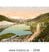 Historical Photochrom of Lake Lucerne, Switzerland by Al