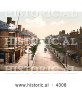 Historical Photochrom of Lumley Road in Skegness, East Lindsey, Lincolnshire, England, United Kingdom by Al