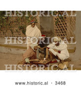 Historical Photochrom of Men Playing Chess by Al