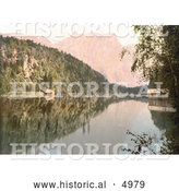 Historical Photochrom of Oetz Valley, Pipurgersee (Pipurger See) and Acherkogel, Tyrol, Austria by Al