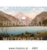 Historical Photochrom of Plansee Lake in Tyrol, Austria by Al