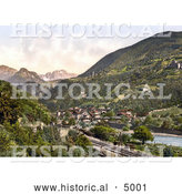 Historical Photochrom of Rosengarten, Tyrol, Austria by Al