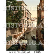 Historical Photochrom of San Marina Canal, Venice, Italy by Al