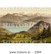 Historical Photochrom of Scheidegg Switzerland by Al