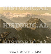 Historical Photochrom of Swiss Alps, Switzerland by Al