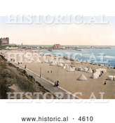Historical Photochrom of Tents on the Beach in Gorleston Norfolk England by Al