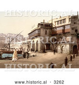 Historical Photochrom of the Admiralty, Algiers, Algeria by Al