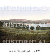 Historical Photochrom of the Bay and Village of Swanage Isle of Purbeck Dorset England UK by Al