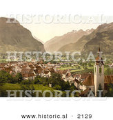 Historical Photochrom of the City of Altdorf in Swtizerland by Al