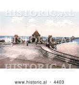 Historical Photochrom of the Entrance to the Pier in Skegness, England, United Kingdom by Al