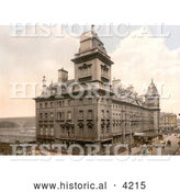 Historical Photochrom of the Great Western Royal Hotel, Now the Hilton London Paddington Hotel, Paddington Westminster London England UK by Al