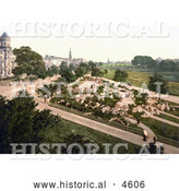 Historical Photochrom of the Harrogate Stray in North Yorkshire England by Al