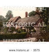 Historical Photochrom of the Historical Ann Hathaway’s Cottage in Shottery Stratford-On-Avon Warwickshire England UK by Al