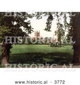 Historical Photochrom of the Lord Nelson Column on the Old Grounds of Hereford Castle on Castle Green near the Hereford Cathedral Hereford West Midlands England Uk by Al