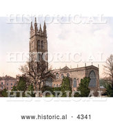 Historical Photochrom of the Parish Church of St Mary Magdalene in Taunton, Somerset, England, United Kingdom by Al