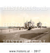 Historical Photochrom of the Pier in Redcar North Yorkshire England UK by Al