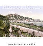 Historical Photochrom of the Princess Gardens Along the Seafront in Torquay, Devon, England, United Kingdom by Al