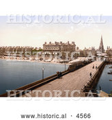 Historical Photochrom of the Royal Hotel on the Beach near the Pier in Lowestoft Suffolk East Anglia England UK by Al