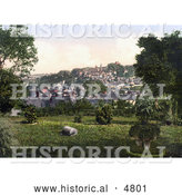 Historical Photochrom of the Town of Launceston Cornwall England United Kingdom by Al