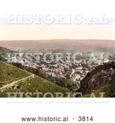 Historical Photochrom of the Town of Malvern in Worcestershire England UK by Al