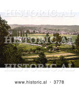 Historical Photochrom of the Town of Monmouth Wales Monmouthshire England UK by Al